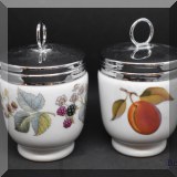 P34. Royal Worcester egg coddlers. 